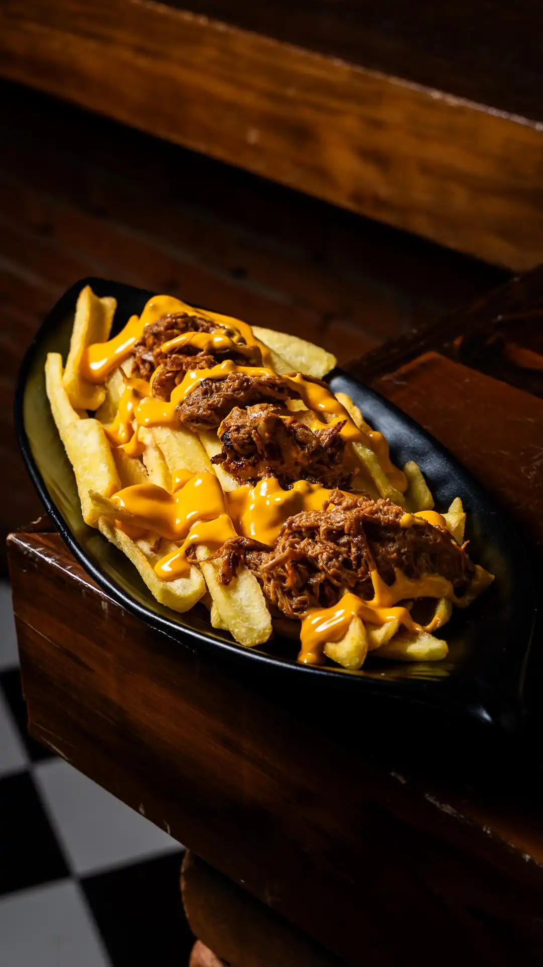 Patatine pulled pork e cheddar