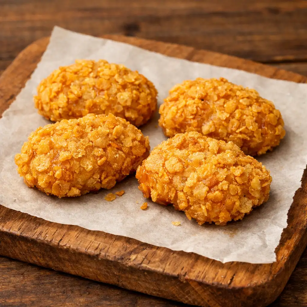 Nuggets di pollo impanati ai corn flakes