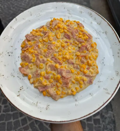 MAIS CON PROSCIUTTO COTTO E FORMAGGIO