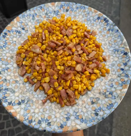 MAIS CON BACON E CIPOLLA