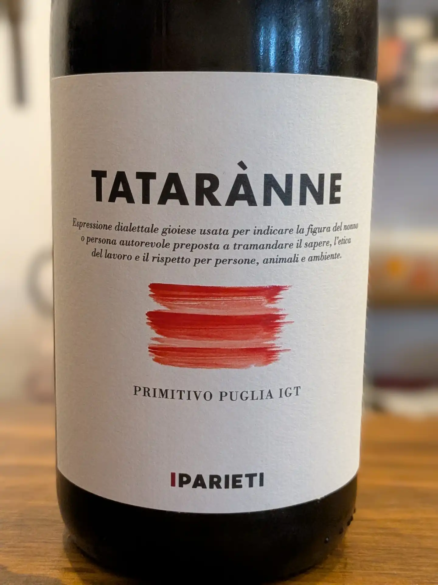 TATARANNE PRIMITIVO IGT 2023 / I Parieti / Puglia